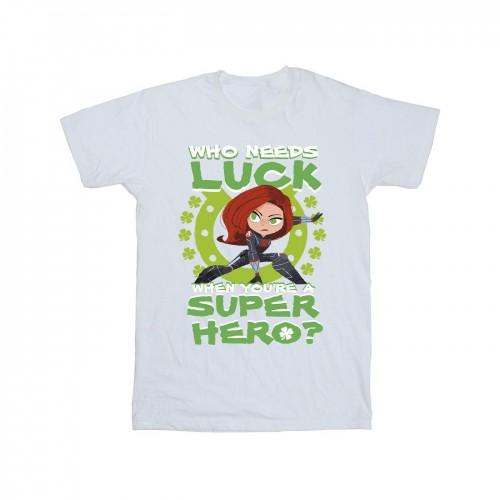 Marvel Boys St Patrick's Day Black Widow Luck T-shirt