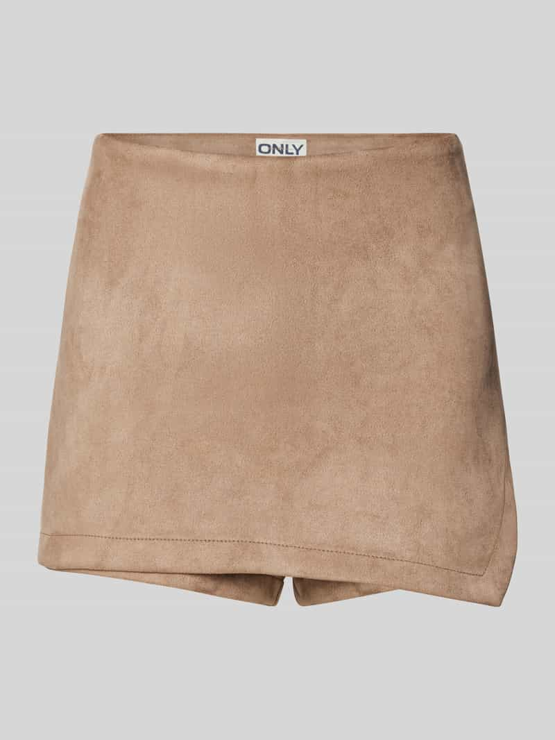 Only Regular fit skort in zachte suèdelook, model 'INA'