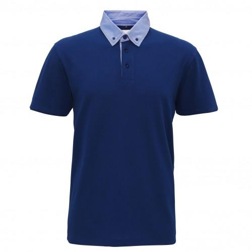 Asquith & Fox Chambray herenpolo met button-downkraag