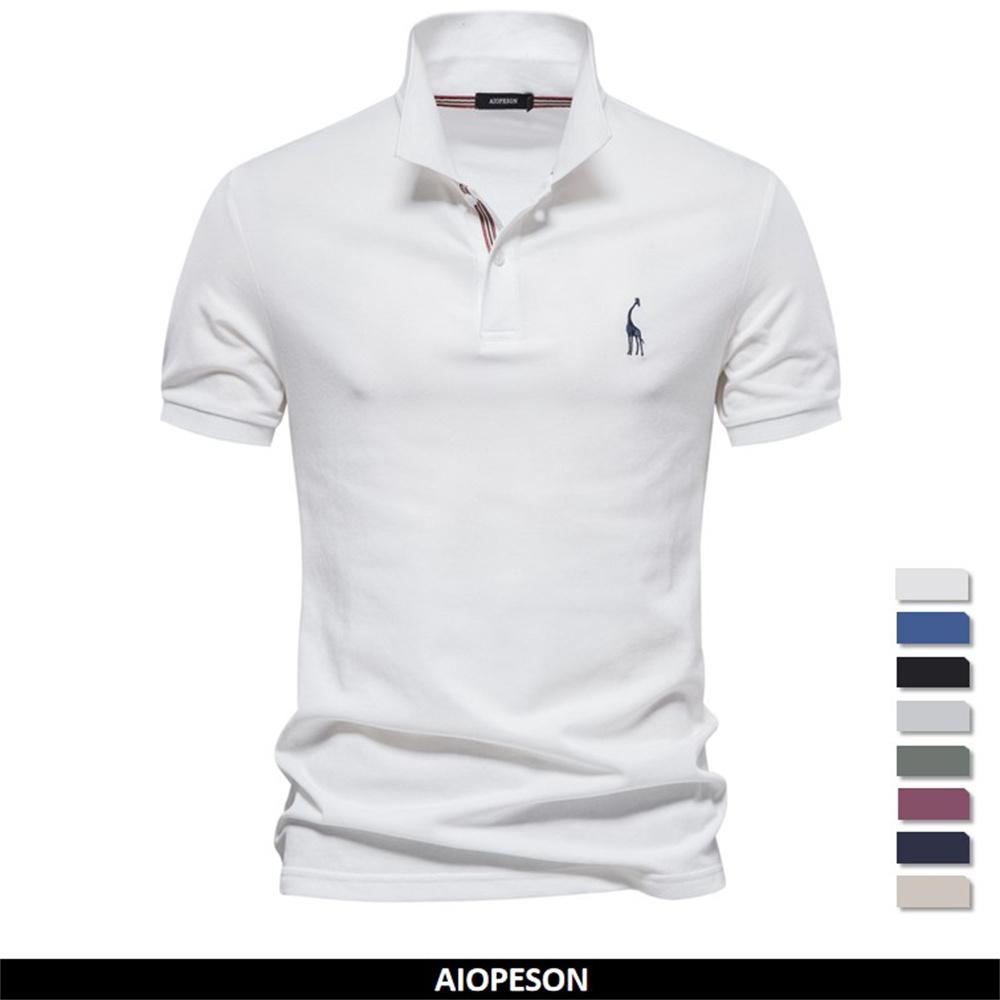 AIOPESON Men Fashion AIOPESON merk heren originele poloshirts katoenen poloshirts voor heren korte mouw hoge hoeveelheid polo heren nieuwe zomerkleding