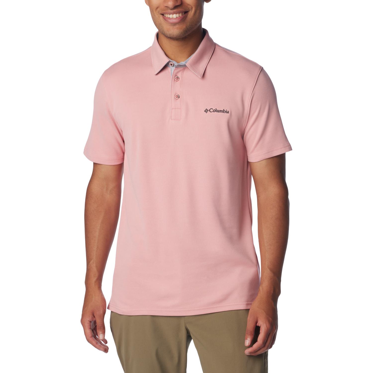 Columbia Nelson Point Polo, Mens pink T-shirts