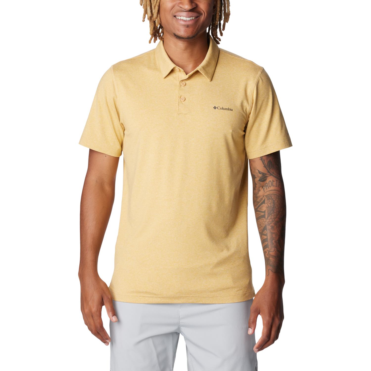 Columbia Tech Trail Polo Shirt, Mens yellow T-shirts