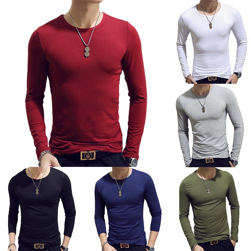 Ztiansd11 1PC Fashion Casual Slim Fit Lente- en Zomer-T-shirt met lange mouwen