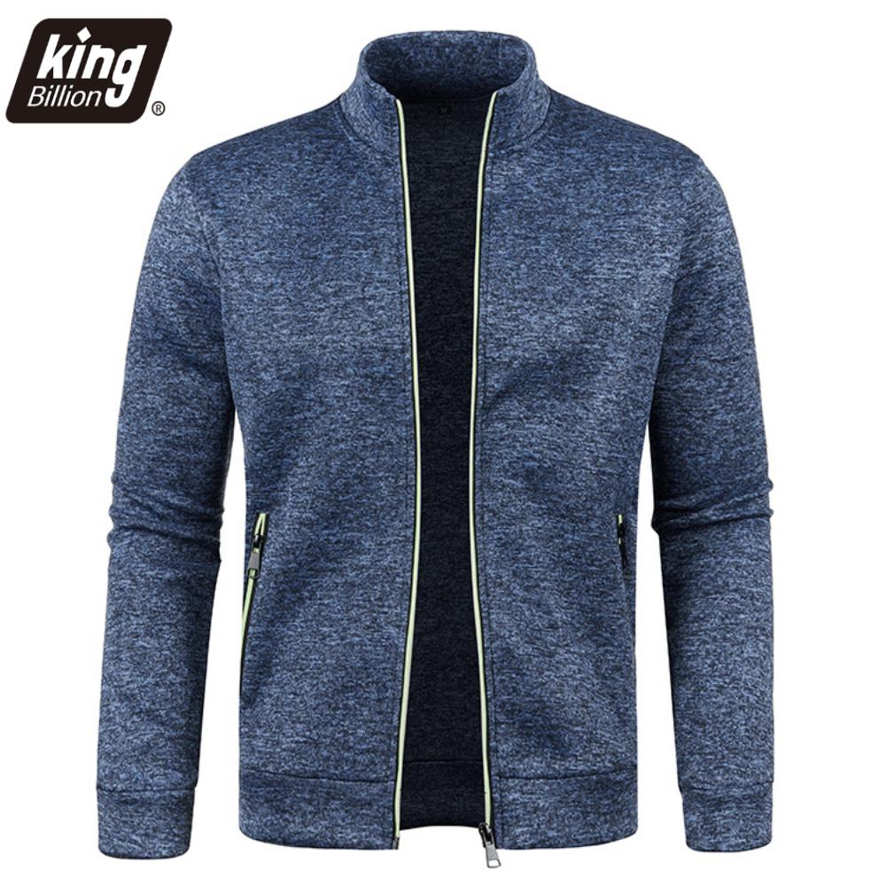 King Billion Herfst Winter Heren Rits Gebreide Lange Mouwen Dunne Kasjmier Mode Top Trui Jas