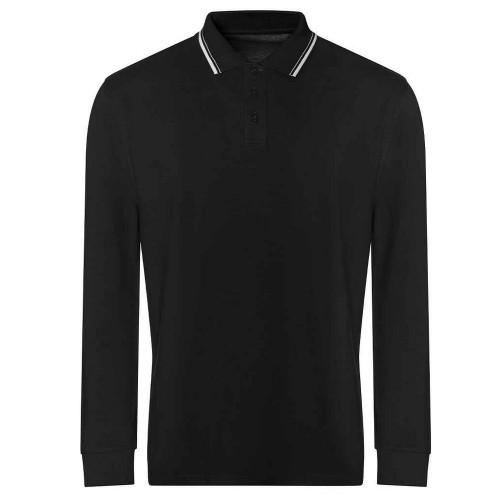 Awdis herenpoloshirt met lange mouwen en lange mouwen