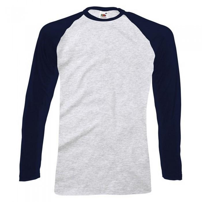 Fruit Of The Loom Mens Long-Sleeved Baseball T-Shirt