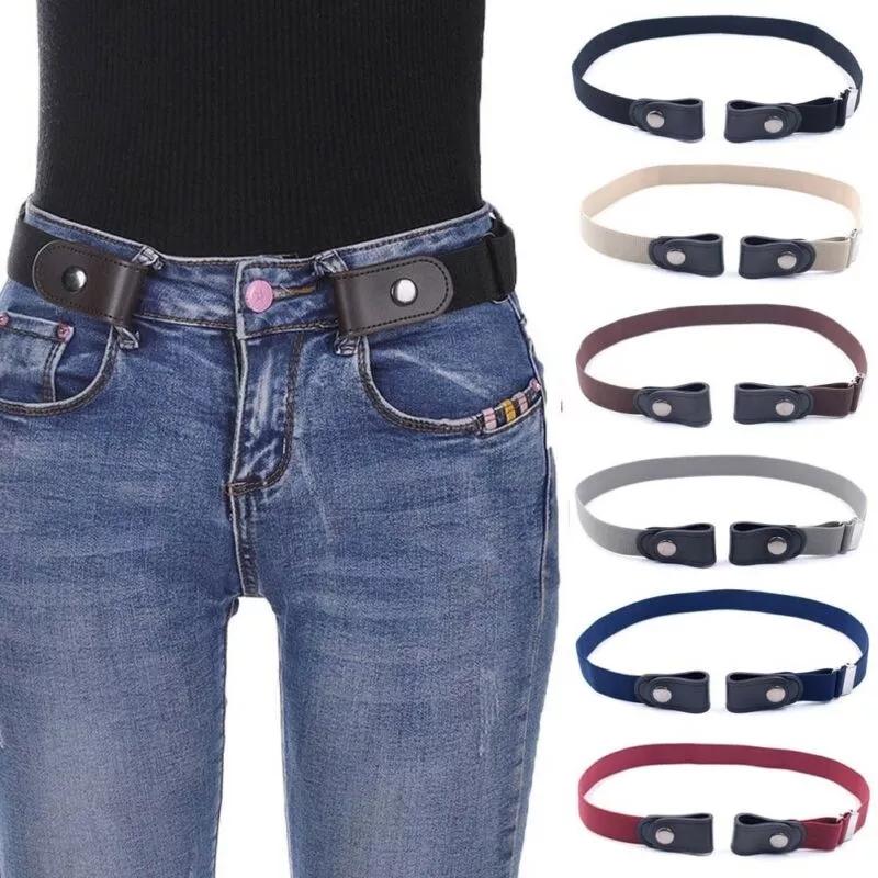 Sunnny Gespvrije riem Mode verstelbare onzichtbare elastische tailleriem Luie riem Dames Comfortabele elastische tailleband voor jeansbroeken