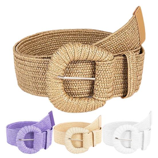 Shangkelv Stro taille riem retro bohemien brede handgemaakte pin gesp verstelbare kledingaccessoires zomer vrouwen broek jurk riem tailleband dagelijks gebruik