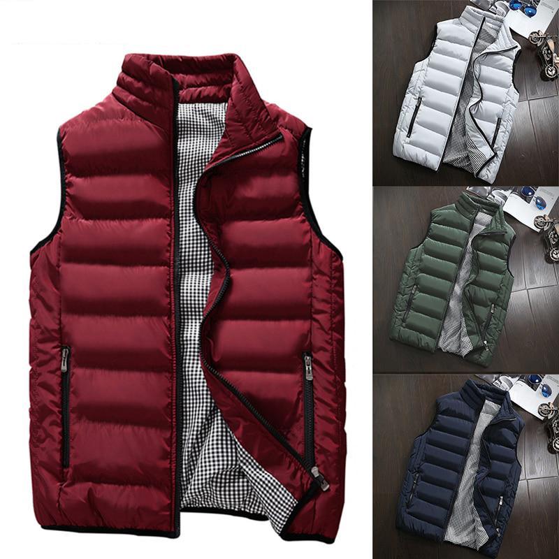 Fashion Mall-110 Lente Herfst Mannen Stijlvol Vest Heren Plus Size 5xl Mouwloze Jas Mannen Winter Vest Heren Vest Casual Jassen M kaki