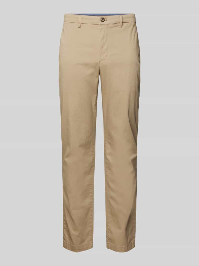 Tommy Hilfiger Straight leg chino met structuurmotief, model 'DENTON'