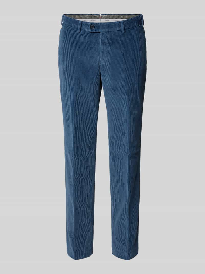 Hiltl Regular fit corduroy broek met riemlussen, model 'PARMA'