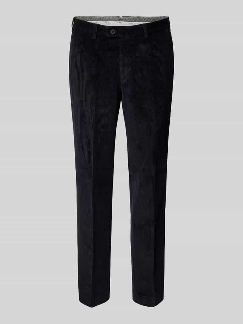 Hiltl Regular fit corduroy broek met riemlussen, model 'PARMA'