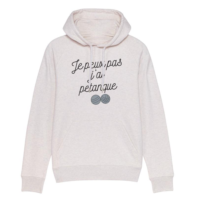 Enkr Sweatshirt met capuchon IK KAN GEEN PETANQUE HEBBEN