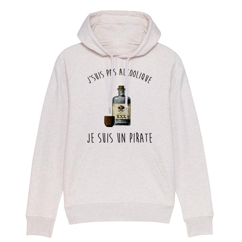 Enkr Sweat a capuche J'SUIS PAS ALCOOLIQUE JE SUIS UN PIRATE