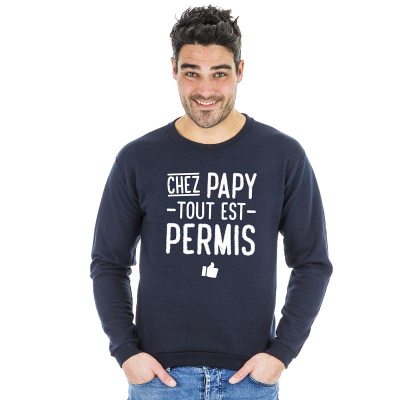 Ma Petite Tribu Herensweater - BIJ PAPY IS ALLES TOEGESTAAN