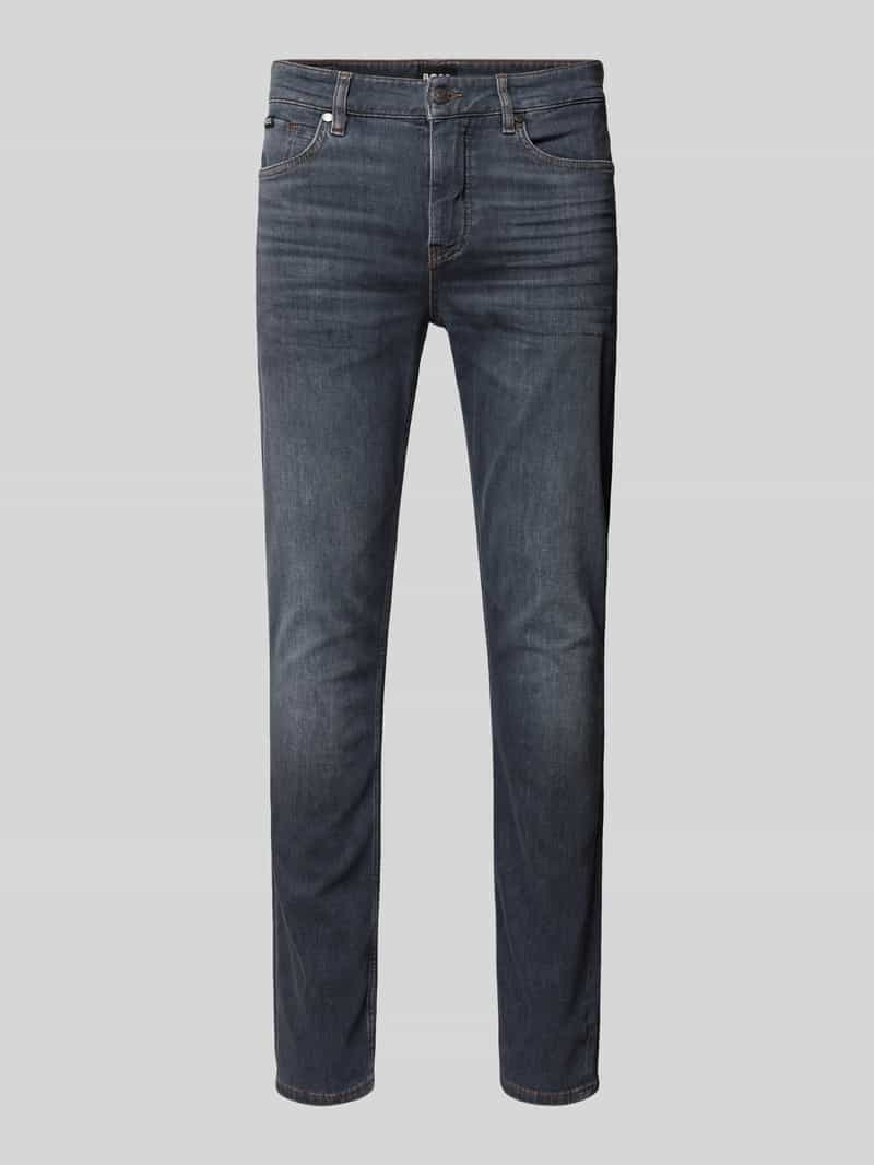 Boss Slim fit jeans in labeldetail, model 'Delaware'