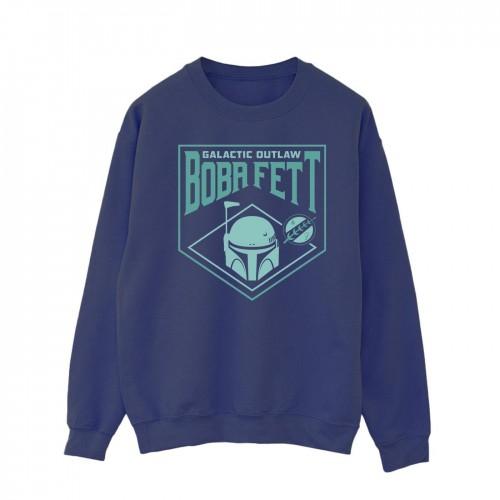 Star Wars Heren het boek van Boba Fett Galactic Helm borstkatoenen sweatshirt