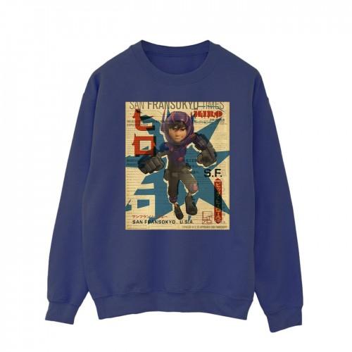 Disney Heren Big Hero 6 Baymax Hiro Krant Sweatshirt