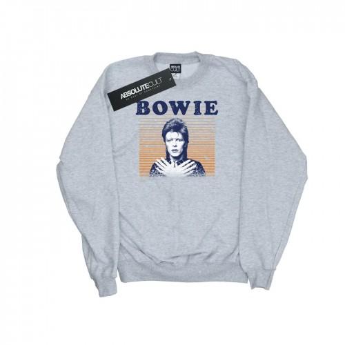 David Bowie herensweater met oranje strepen