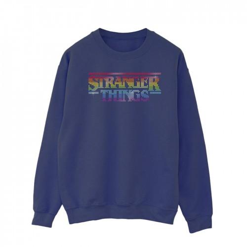 Pertemba FR - Apparel Netflix Heren Stranger Things Rainbow Dot Logo Sweatshirt