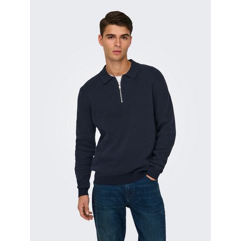 ONLY & SONS Trui met polokraag ONSMATTEO LS ZIP POLO