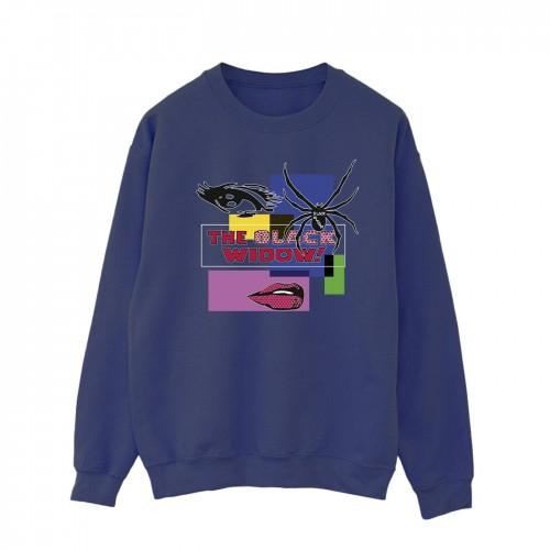 Marvel heren zwarte weduwe popart sweatshirt