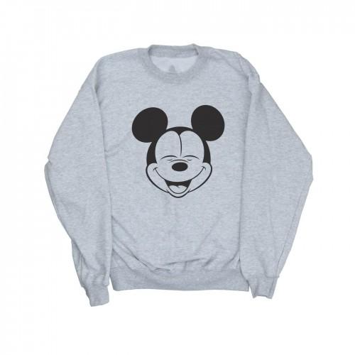 Disney Heren Mickey Mouse Sweatshirt met gesloten ogen