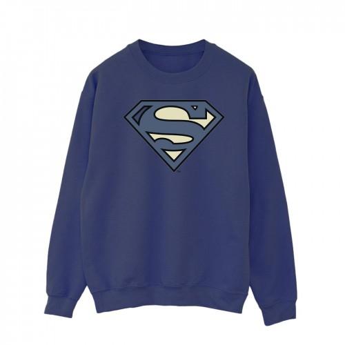 DC Comics Heren Superman Indigo Blauw Logo Sweatshirt