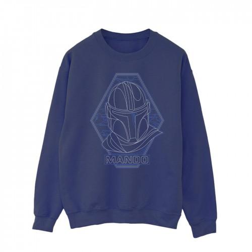 Star Wars Heren The Mandalorian Outline Helm Diamond Sweatshirt