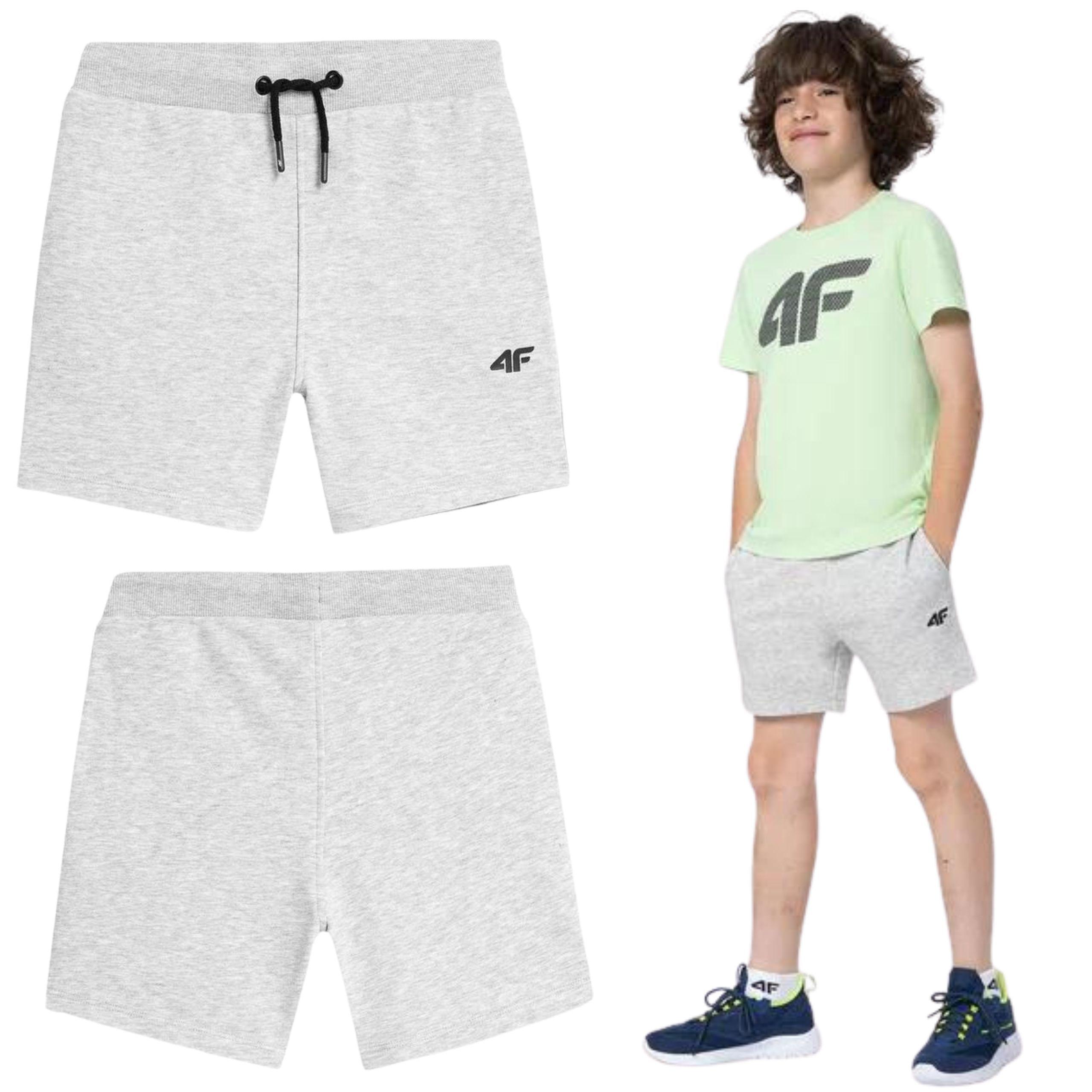 4F Boys' short shorts  light grey cotton size 140