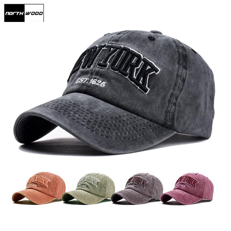 Northwood Gewassen katoen NEWYORK CITY Baseball Caps voor mannen vrouwen Vintage Dad Hat Outdoor Sports Cap