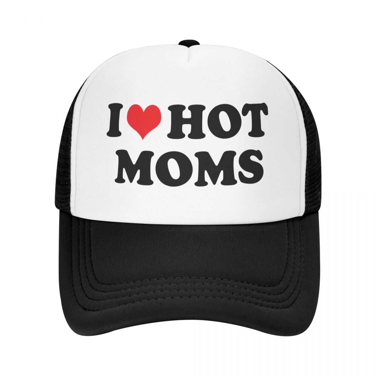 91460000MAC0FHAR19 Klassieke Unisex I Love Hot Moms Trucker Hat Verstelbare Baseballpet voor Volwassenen voor Unisex WoUnisex Hip Hop Snapback Caps