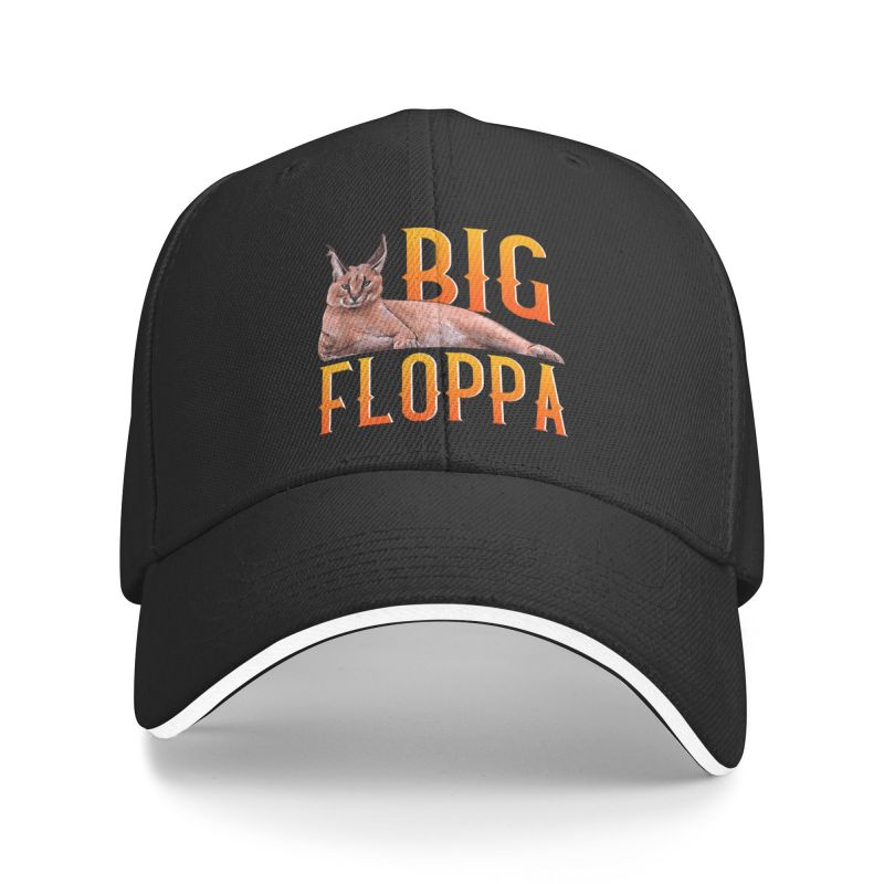 91530102MAC2AA7079 Gepersonaliseerde Big Floppa Meme Baseball Cap Unisex Vrouwen Ademend Leuke Caracal Kat Papa Hoed Outdoor