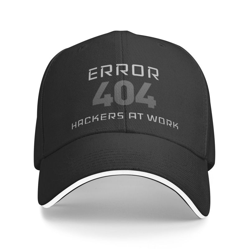 91530102MAC2AA7079 Gepersonaliseerde fout 404 hackers op het werk baseball cap unisex vrouwen ademende computer geek programmeur papa hoed streetwear