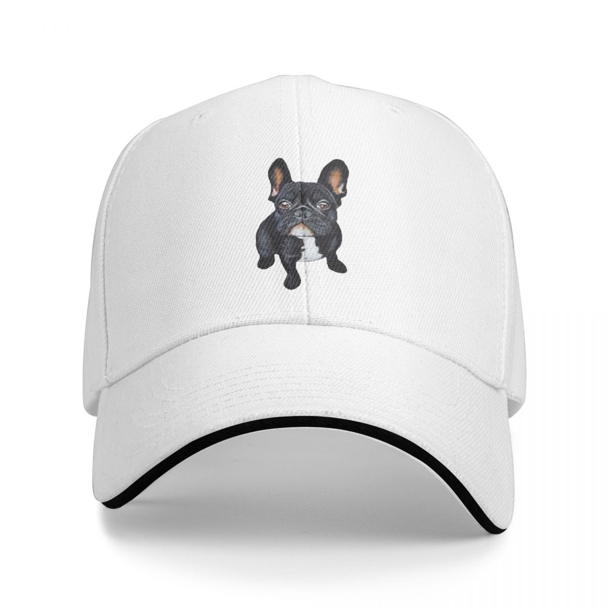 91460000MABYFHJN57 Leuke Franse Bulldog Frenchie Hond Unisex Baseball Caps Pet Zonnescherm Outdoor Hoed