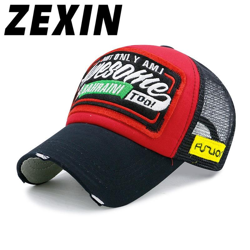 ZEXIN Duck Tong Cap Spring Fashion Tide Cap Zonnehoed Slijprand Baseball Cap Ademende Mesh Cap