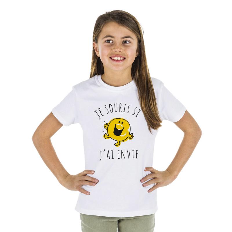 Monsieur Madame Tshirt Enfant JE SOURIS SI J'AI ENVIE