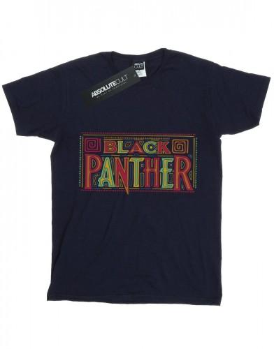 Marvel katoenen T-shirt met Black Panther-triballogo voor meisjes