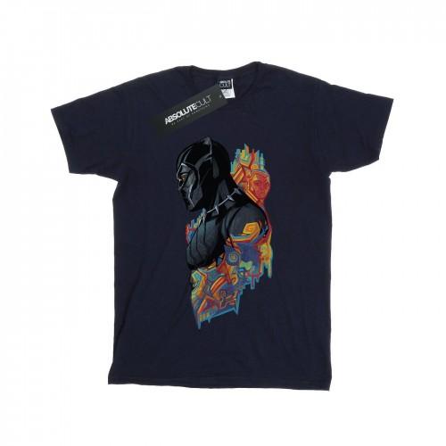 Marvel katoenen T-shirt met Black Panther-profiel voor meisjes