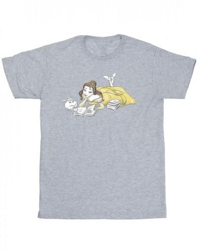 Disney meisjes Belle en het beest Belle lezen katoenen T-shirt