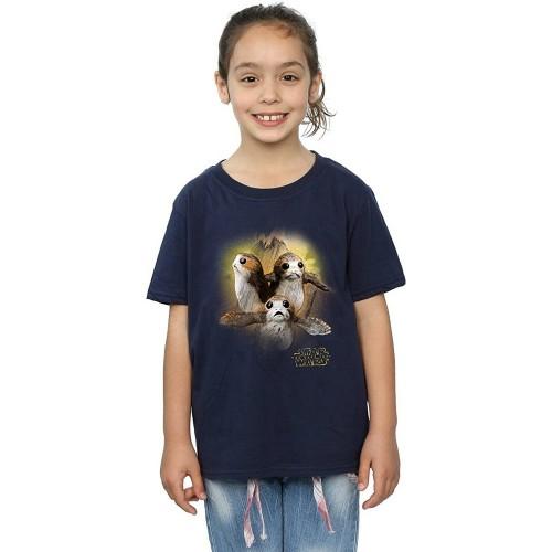 Pertemba FR - Apparel Star Wars: Het laatste Jedi Girls Porg T-shirt van geborsteld katoen