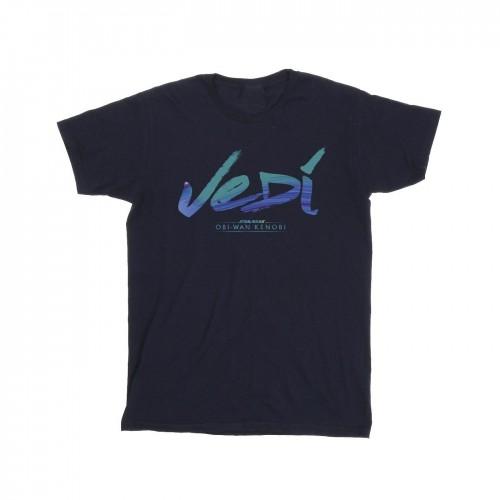 Star Wars meisjes Obi-Wan Kenobi Jedi geschilderd lettertype katoenen T-shirt