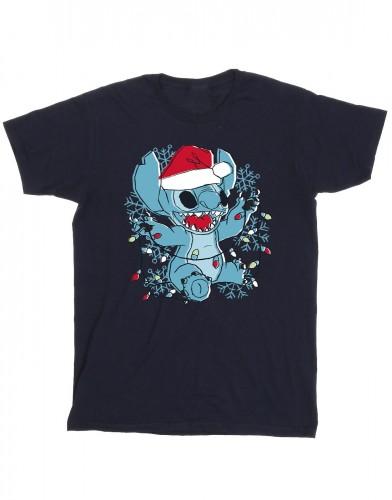 Disney meisjes Lilo en Stitch kerstverlichting schets katoenen T-shirt