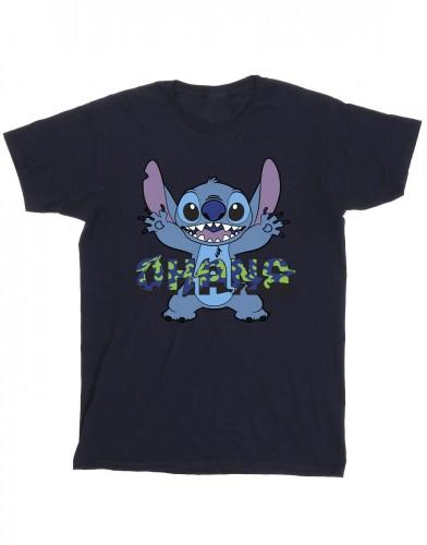 Disney meisjes Lilo en Stitch Ohana blauw Glitch katoenen T-shirt