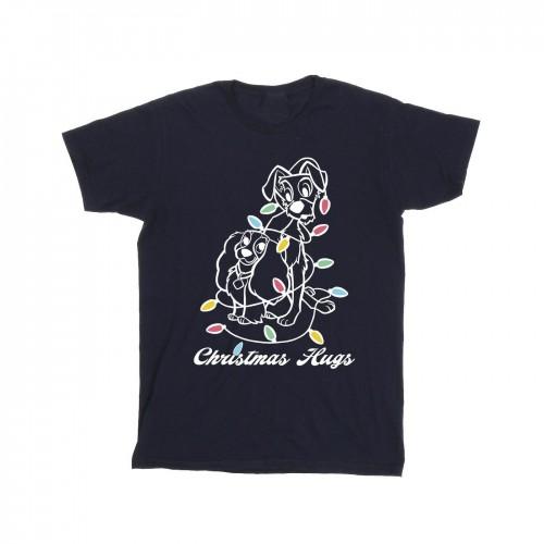 Disney Girls Lady en de Trump Christmas Hugs katoenen T-shirt