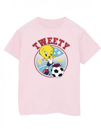 Looney Tunes Tweety Football Circle katoenen T-shirt voor meisjes