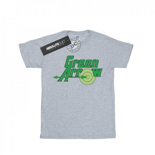 DC Comics katoenen T-shirt met groene pijltekstlogo voor meisjes