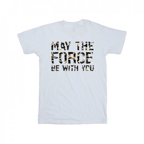 Star Wars Girls May The Force Infill katoenen T-shirt