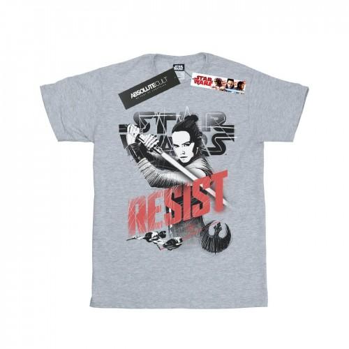 Star Wars Girls The Last Jedi Rey Resist Cotton T-Shirt