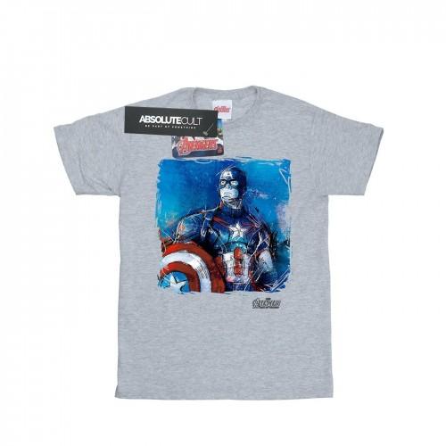 Marvel Girls Captain America Art katoenen T-shirt